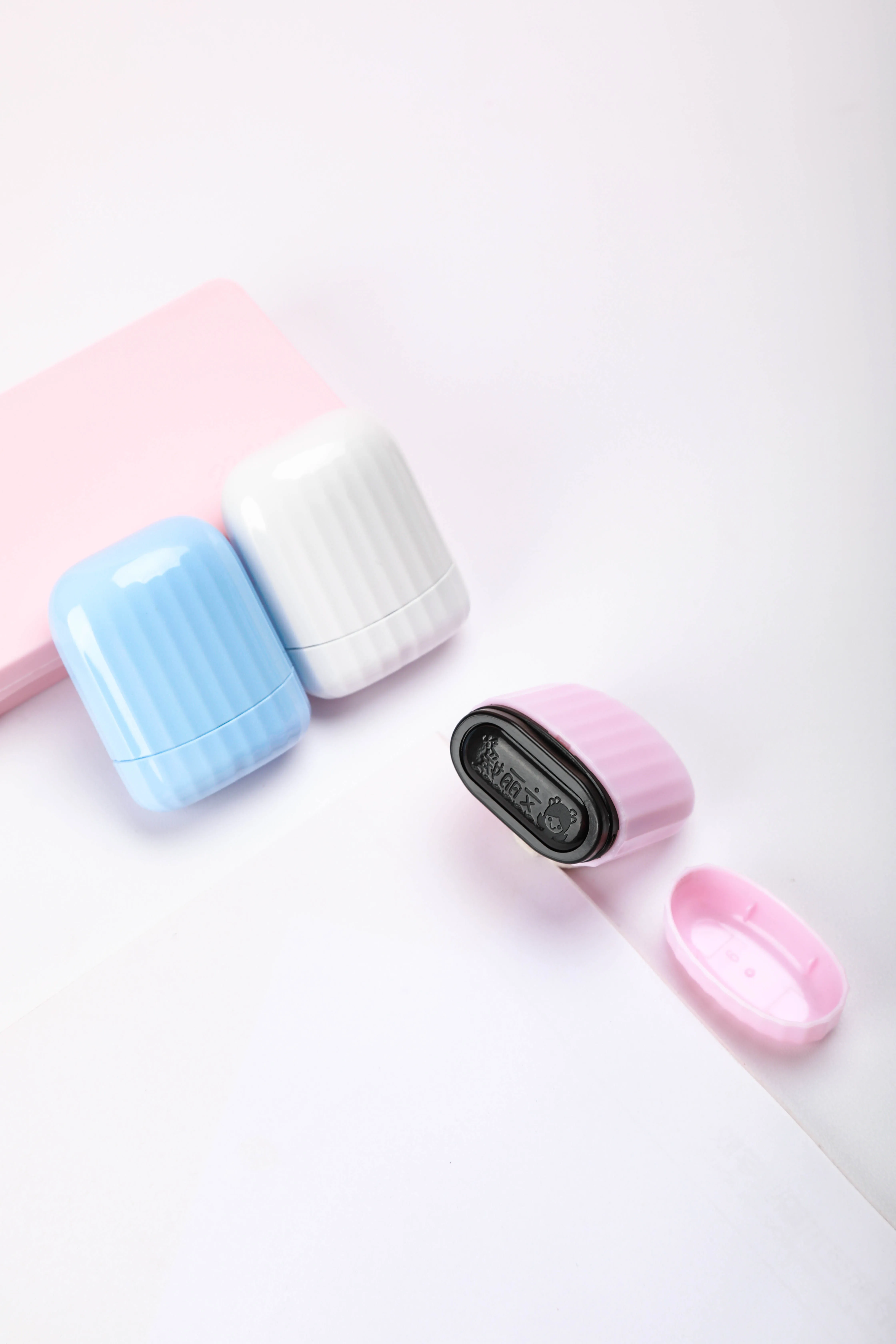 Custom Name Logo Fabric Kids Toy Stamp Automatic Ink Stamp Cartoon Children Kids Name Clothing Flash Stamp