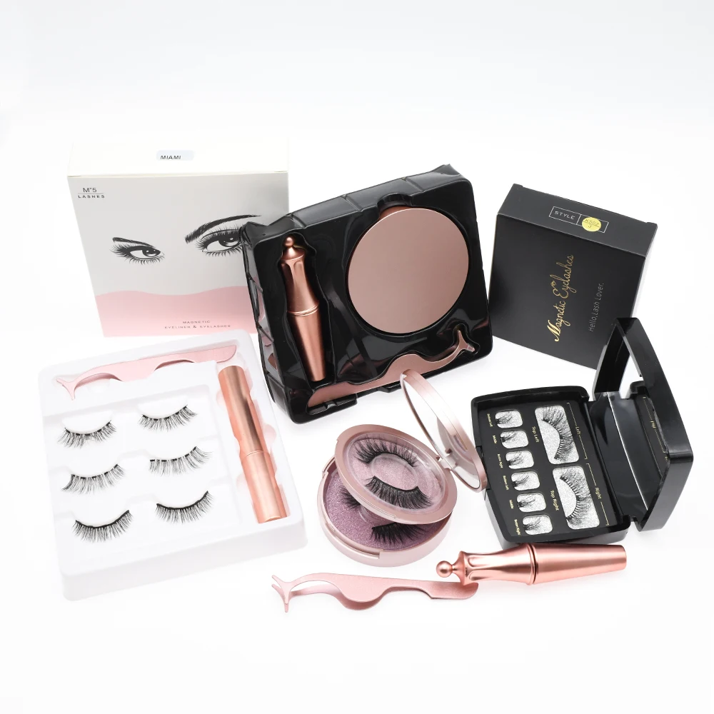 high quality eyelash magnetic private Label magnetic eyelashes lashes natural magnetic false long magnet eyelash magnetic cils