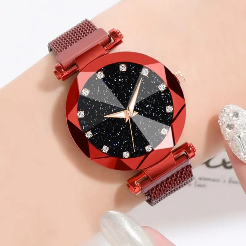 Wholesale Gift Starry Sky Women Watches Magnet Buckle Stylish Rose Gold Female Casual Quartz Wristwatch Lady Girls Watch