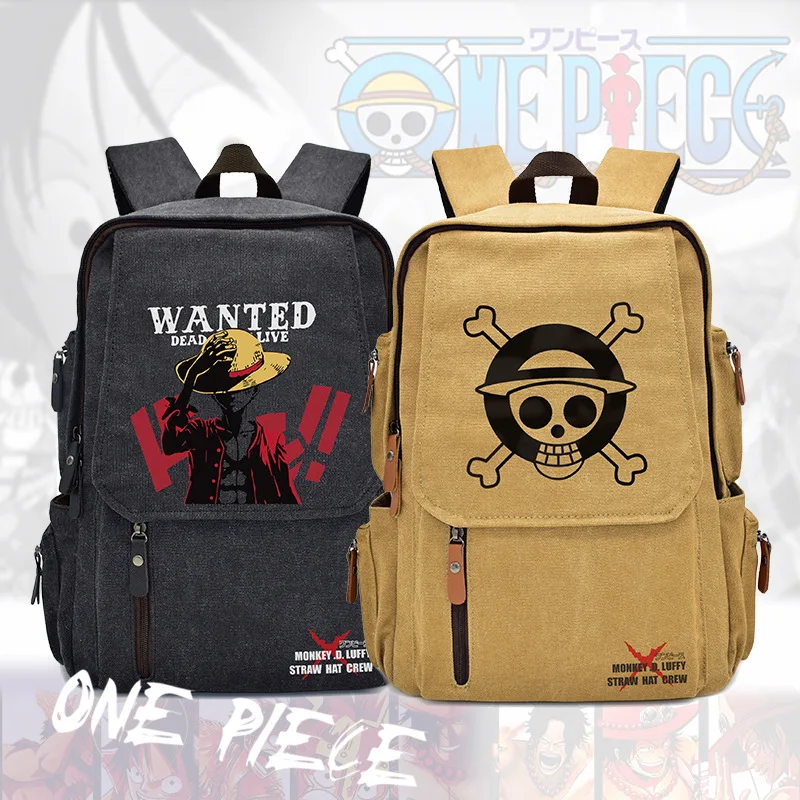41 New Design High Quality Anime Dragon DBZ Luffy Ninja Totoro Canvas Backpack for school bag and out door