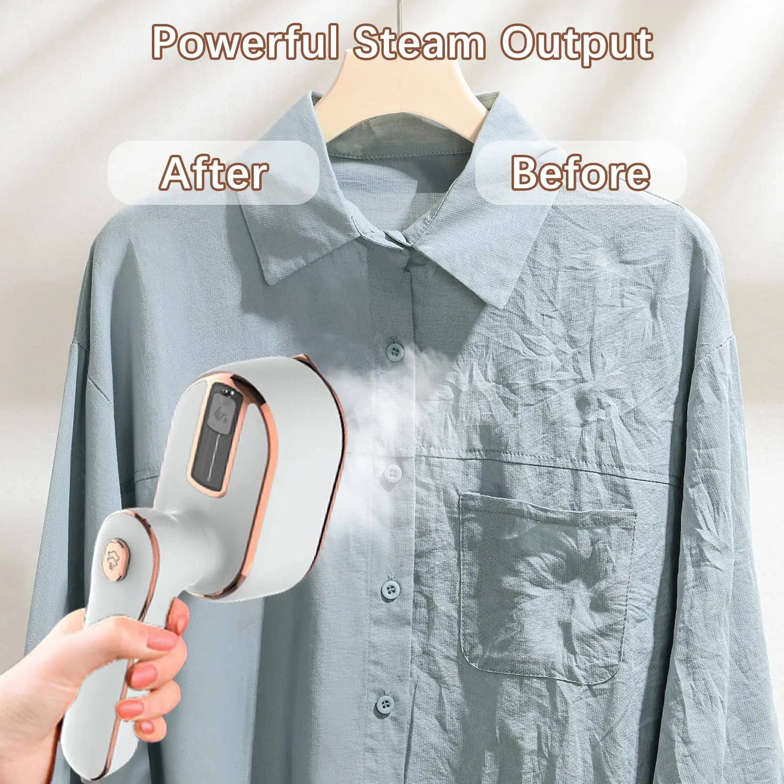 Handheld Wet and Dry Hot Steam Generator Portable Garment Steamer Home Travelling Hanging Ironing New Mini Rotating Steam Iron