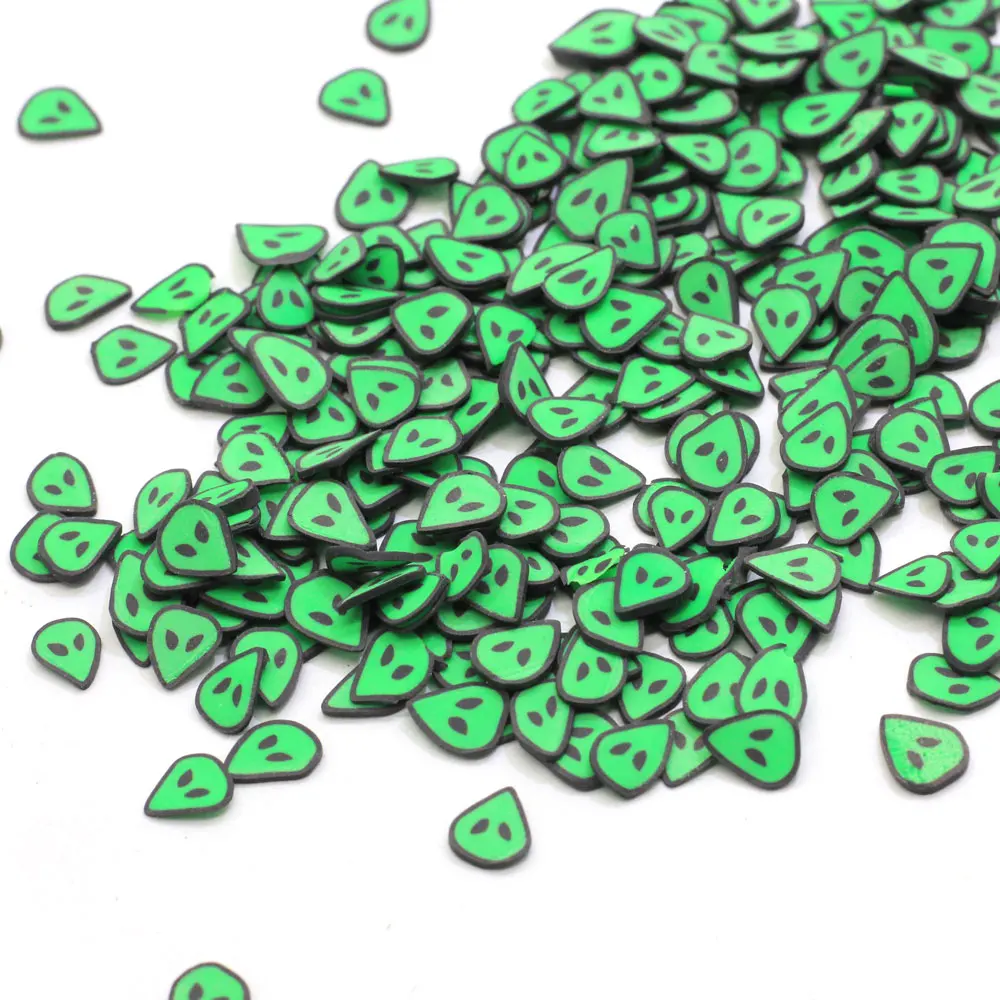 
500g Green Alien Polymer Clay Sprinkle Poison Slice For Kids Diy Soft Clay For Crafts Nail Art Scrapbooking Slime Filler 