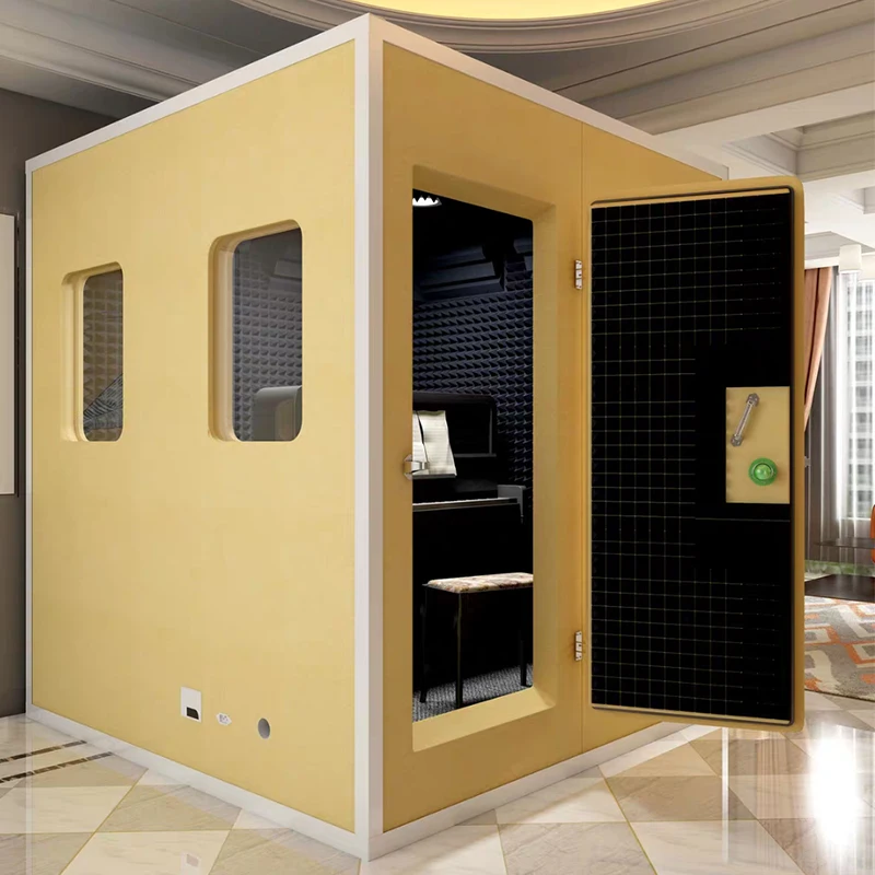 Indoor soundproof drum practice room