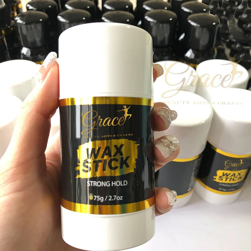 Private Label Gold Stamping Luxury Sticker Wig Install 4 colors Lace Tint Spray Wax Stick Skin Protector Lace Glue Melting Spray