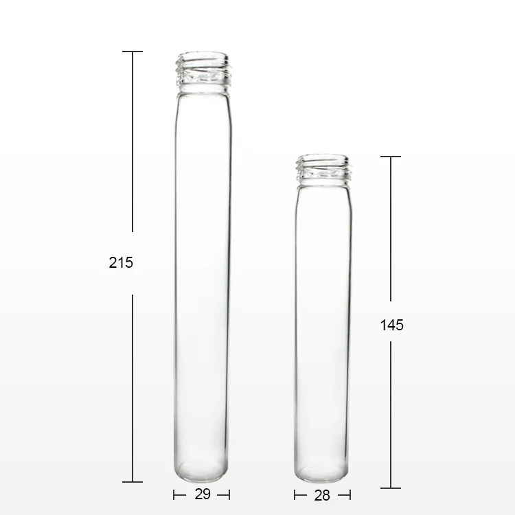 Customized 50ml 100 Ml Glass Vials High Borosilicate Test Tube Wine Bottle Glass Wine Bottle with Screw Lid