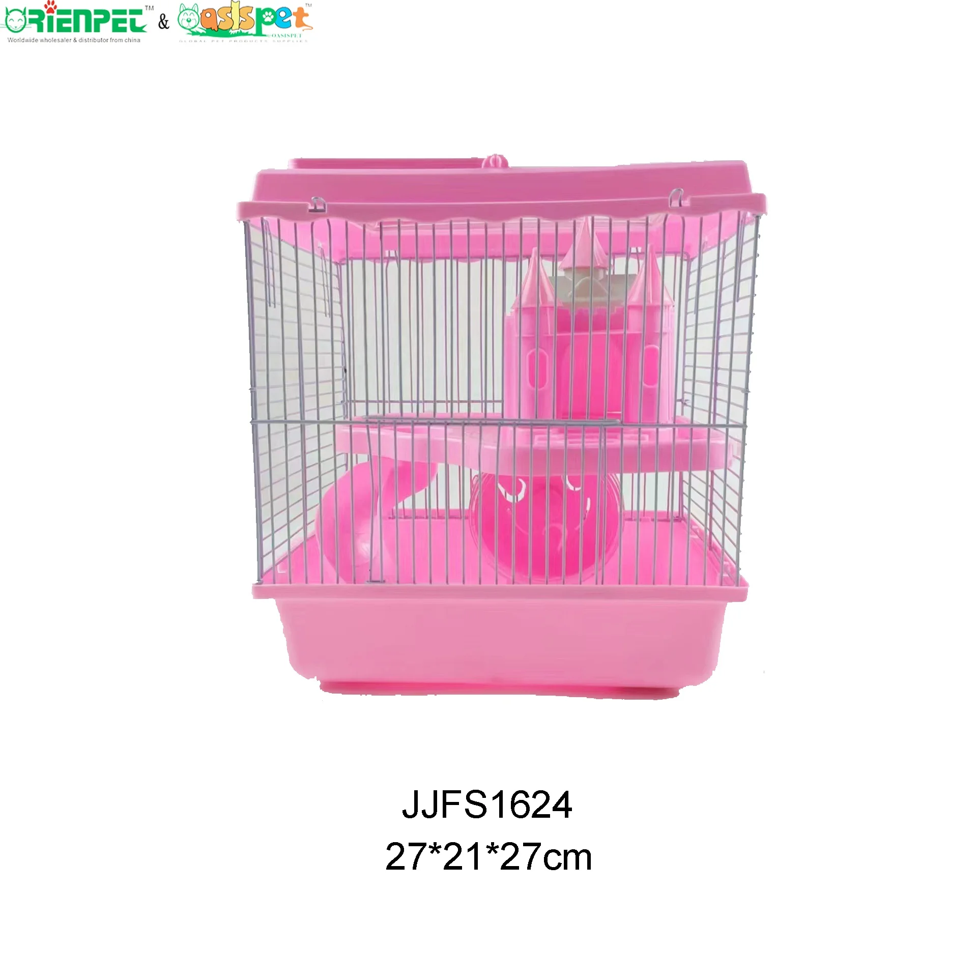 ORIENPET & OASISPET New Demon Immortal Castle design Pet Wire Hamster cage 2 layers JJFS1624 Pet cage Products