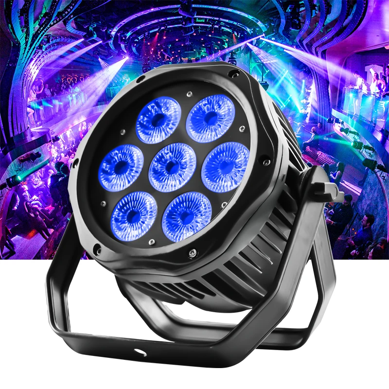 7x10w indoor led flat slim stage par light RGBW Par Can Light