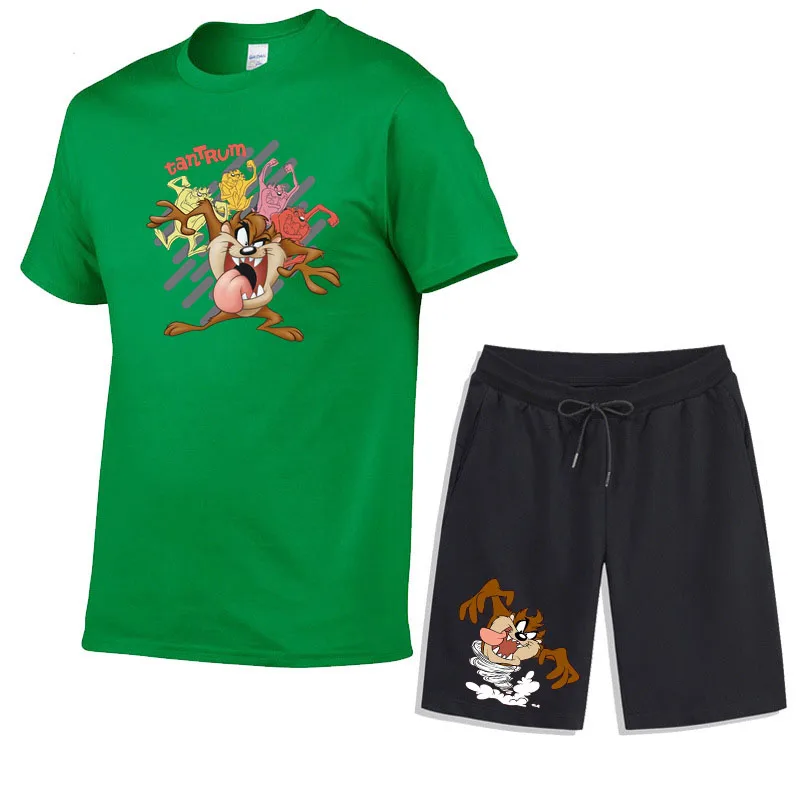 Однотонная футболка и шорты 2021, комплект из 2 предметов, мужской комплект из 100% хлопка и шорт с индивидуальным логотипом