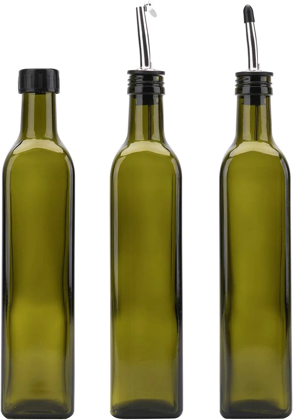 Cooking Oil Antique Green Amber 250ml 500ml 750ml 1L Olive Oil Glass Bottles
