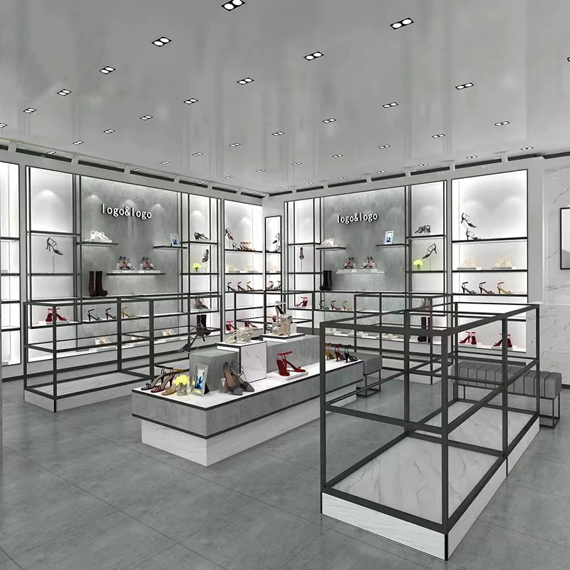 Подгонянная современная деревянная и металлическая Сумка Полки сумки витрина для розничного магазина