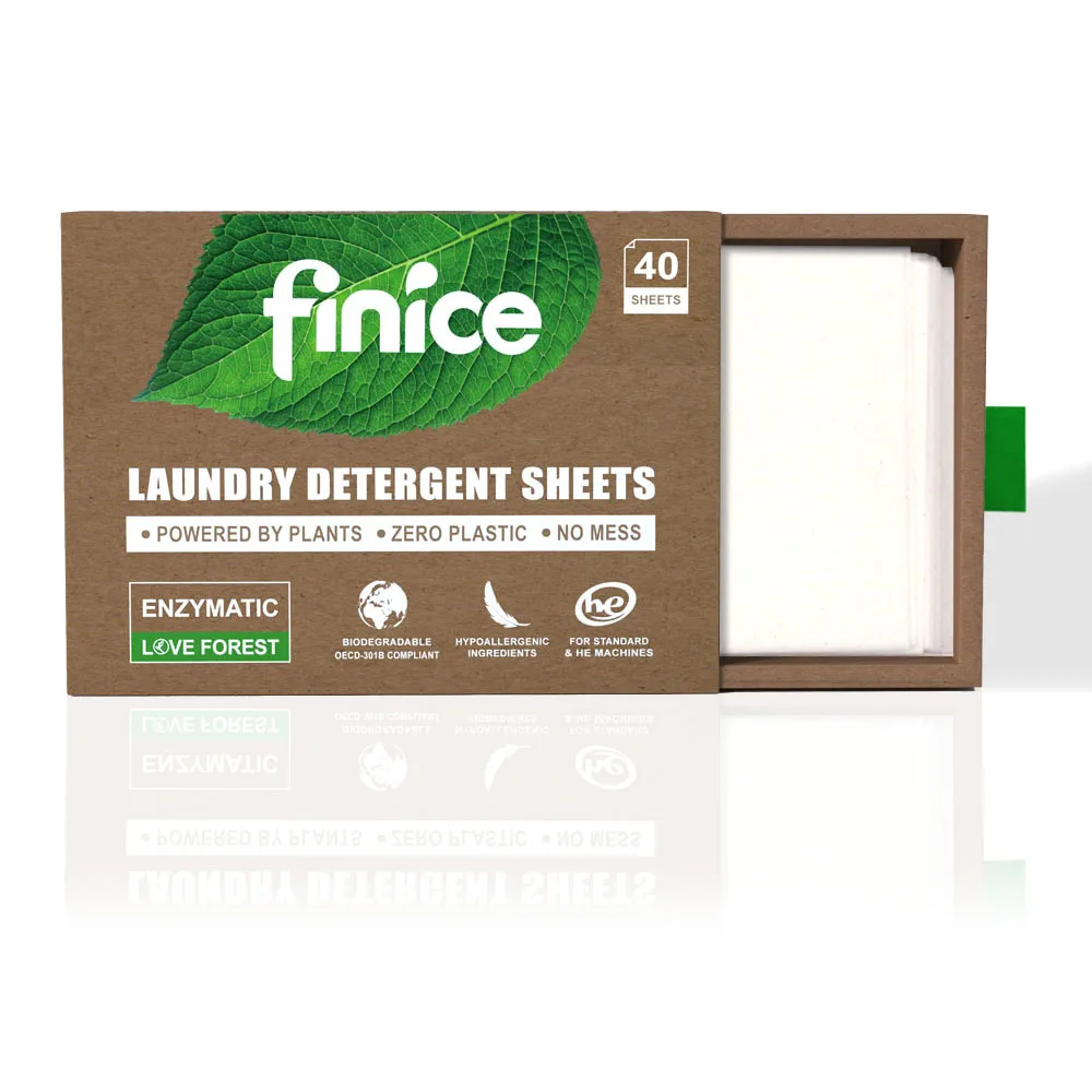 finice New trending plant extract based biodegradable eco-strips laundry detergent sheets