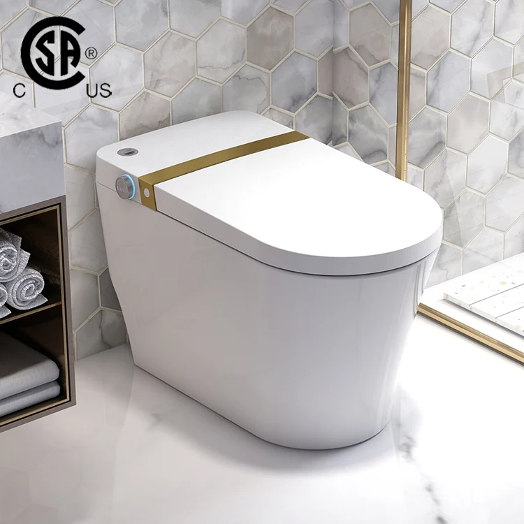 Wholesale Bathroom One Piece Intelligent Toilet S trap Electric Toilet OEM Ceramic Smart Bidet Toilet