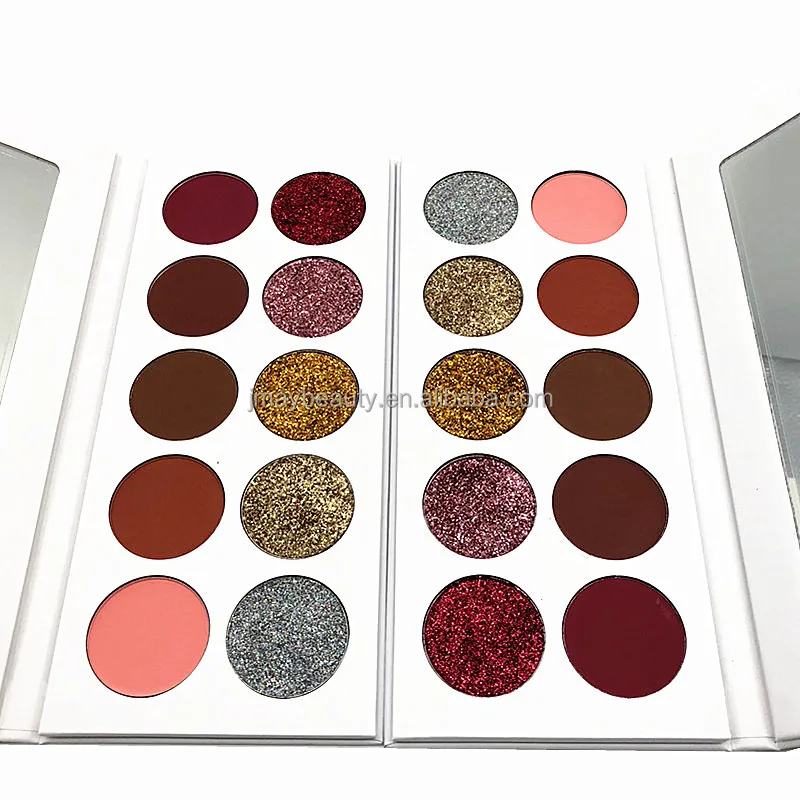 Premade Eye Shadow Palette No Name Vendor High Pigmented Matte Glitter Makeup Shimmer 12 Colors Private Label Eyeshadow Palette