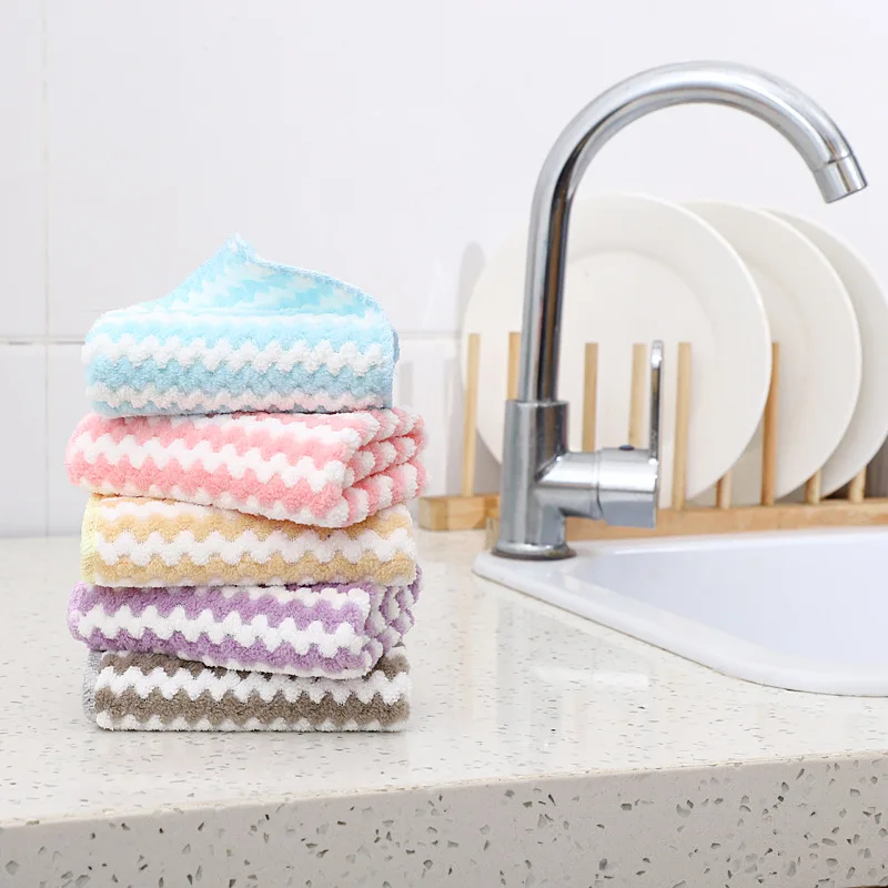 30x30 super dry strong absorment 30 by 30 coral velvet fleece dish towels towel