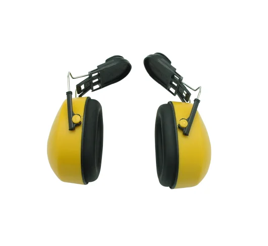 Safety Hearing Protector Earmuffs Mounted To  Helmet Which Use For Noisy Work