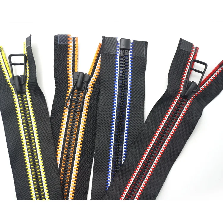 
Low price plastic long chain eco-friendly fabric resin zipper roll zip for clothing bags zipper 