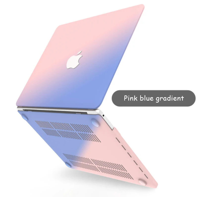 Тонкий матовый пластиковый жесткий цветной чехол для ноутбука Macbook Pro 13