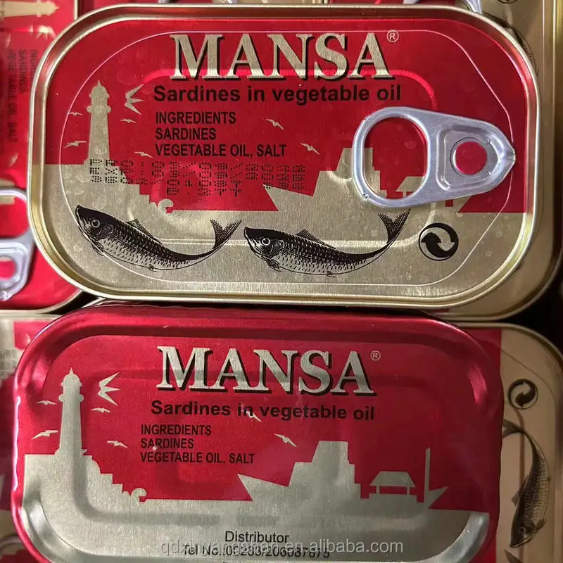 Factory Price canned Fish Sardine from Morocco,125g sardine in vegetable oil, wholesale price