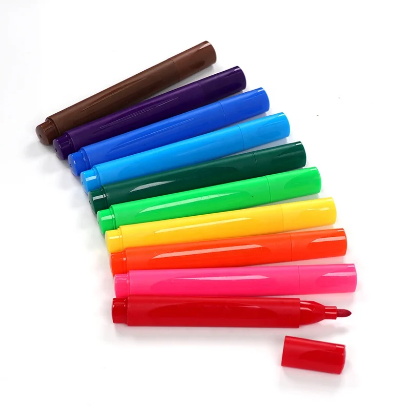 Tri-shape Ultra Clean Super Washable kids Multi colored 10 Count jumbo washable marker
