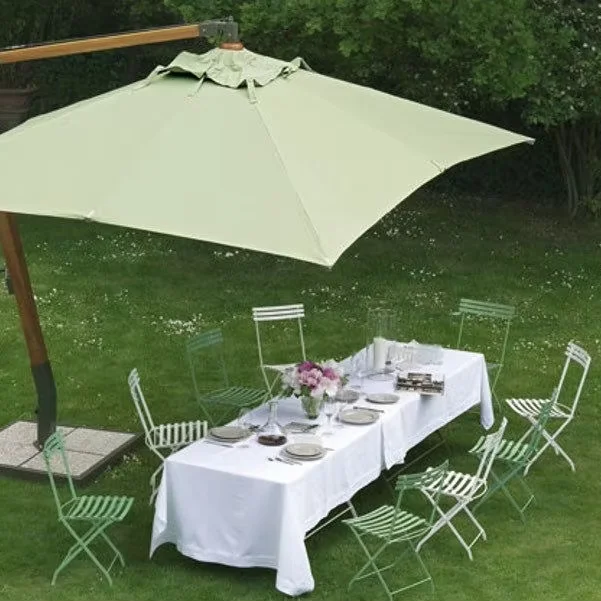 Best price Economic Large Parasol Outdoor Garden Double Top Canopy Cantilever Umbrella Fabric with UV Printing Patio