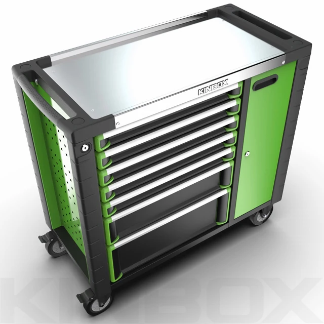 Ningbo Kinbox 8 ящиков, 38 дюймов, металлический ящик для инструментов с одним дверным шкафом