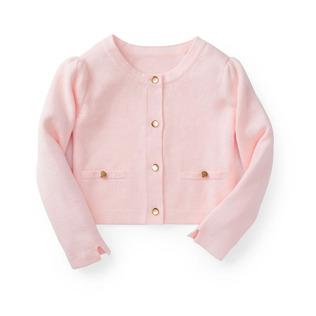 
100% Organic Cotton Boat Neck Children Knitted Cardigan Girl Sweater 