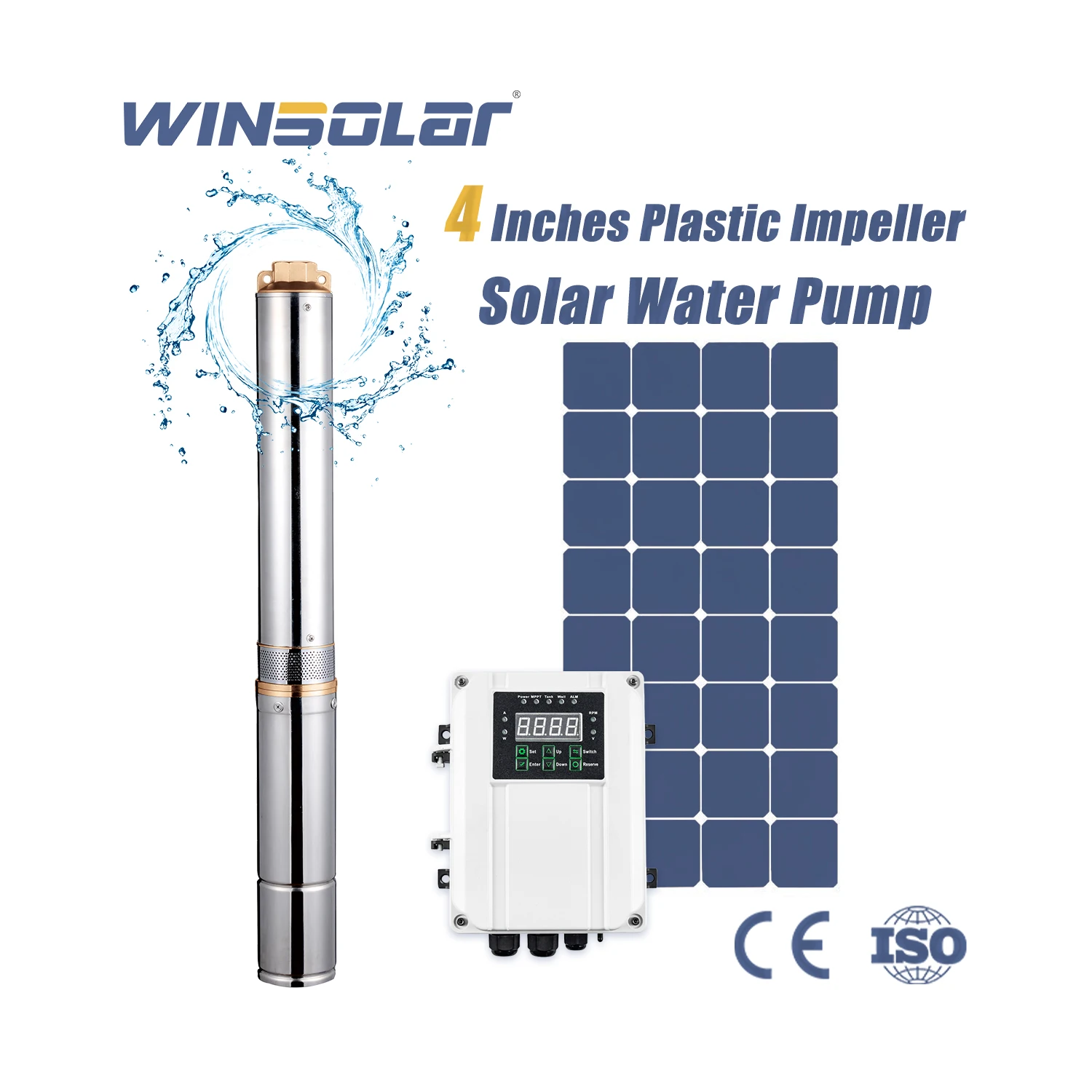 WINSOLAR бытовой 24 В вольт Dc бесщеточный погружной водяной насос на солнечных батареях