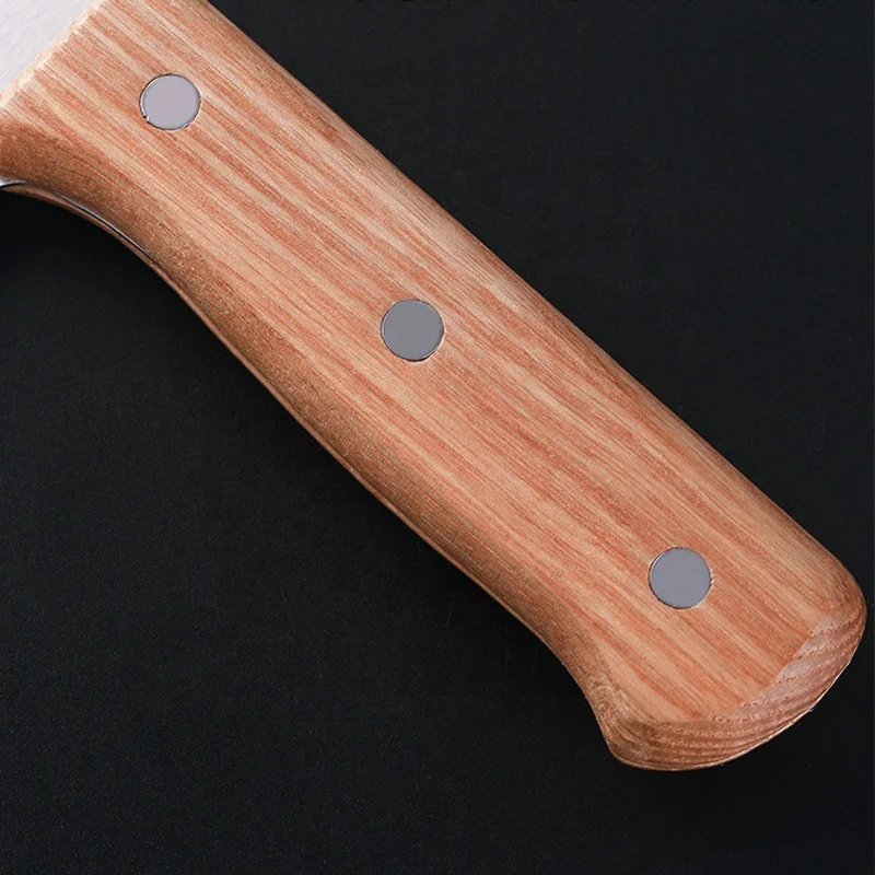 Razor Sharp Cleaver Kitchen Chef Knife Stainless Steel Slicing Meat Chopping Knife Wood Handle Chinese Butcher Knife