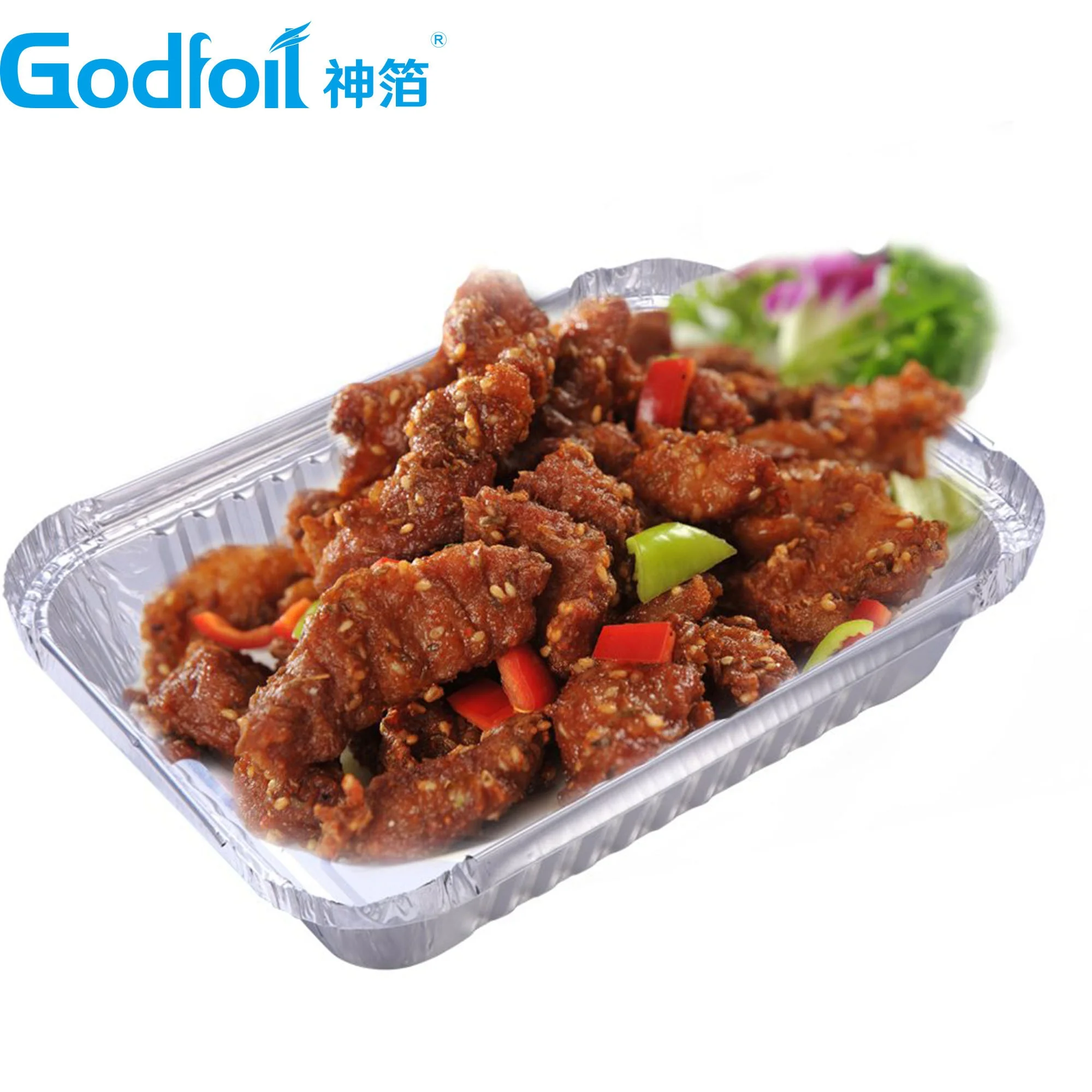 4 LB продолговатые вынос фольги Ovenable лоток алюминиевой контейнер с крышкой и еды 8011 3003 прямоугольный принимаем