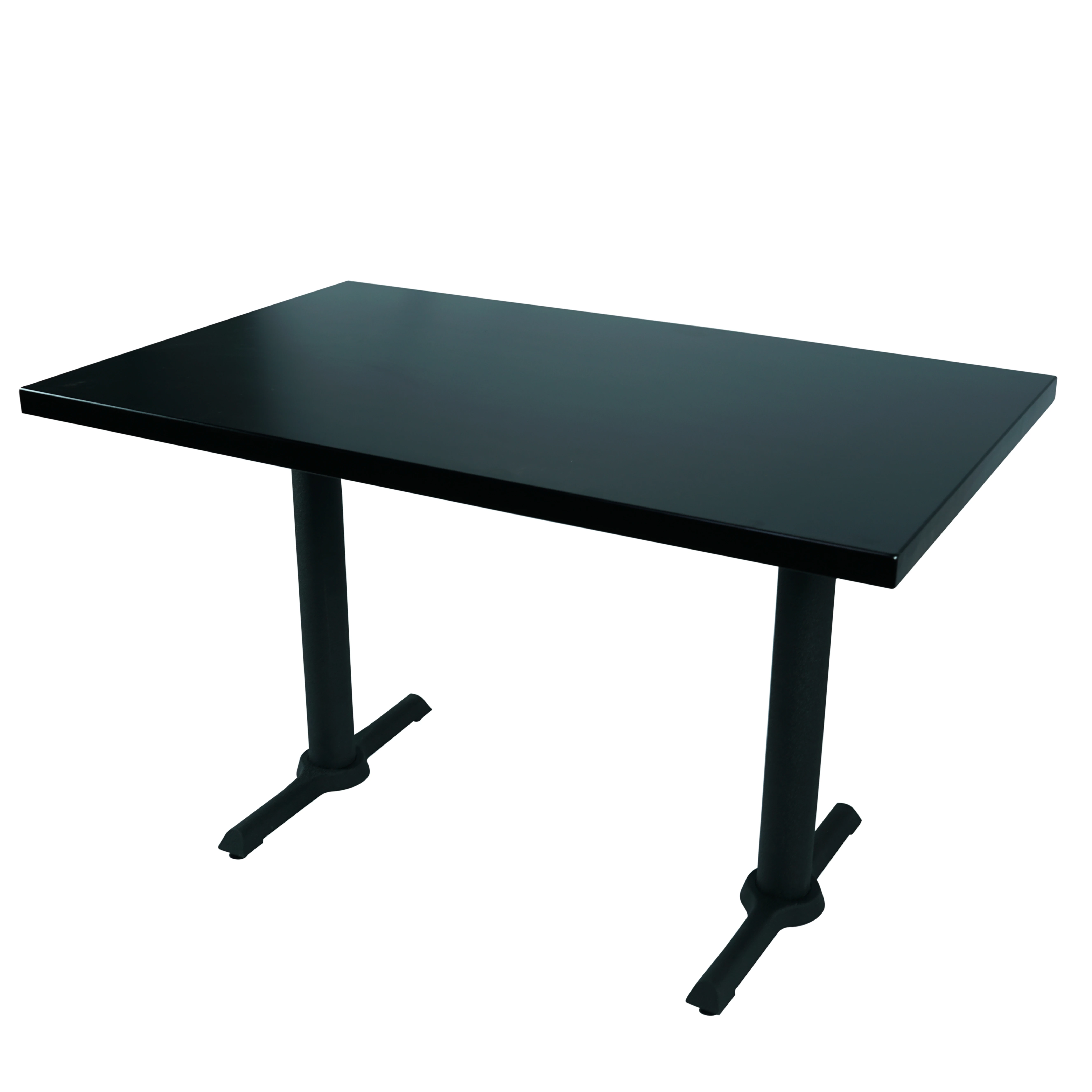 Solid beech wood butcher block paint by black office desk 30x60inch with T style legs
