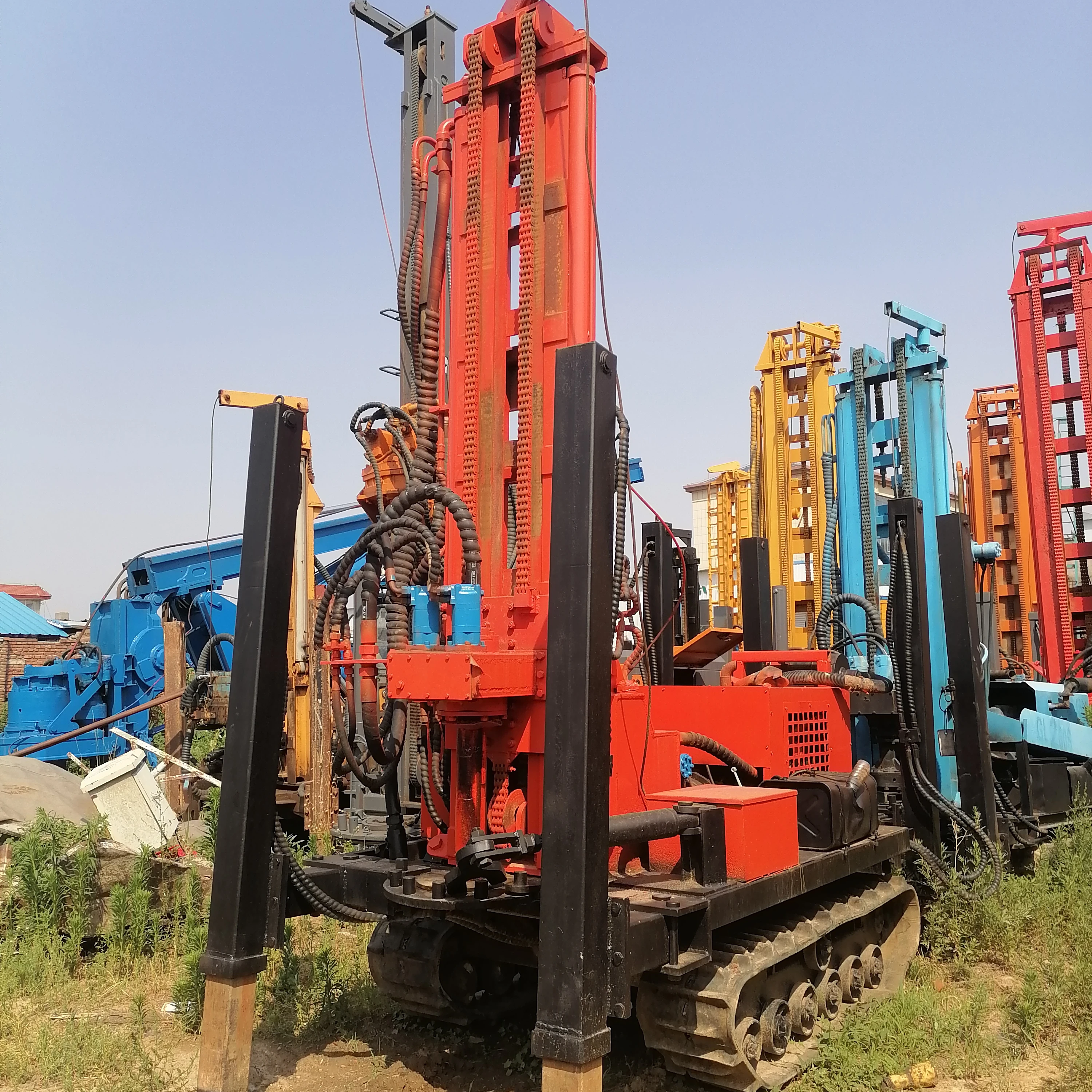 Буровая труба KY300m89, 3,0 м, башня, стальной гусеничный ленточный генератор, качественная буровая установка для водяных скважин