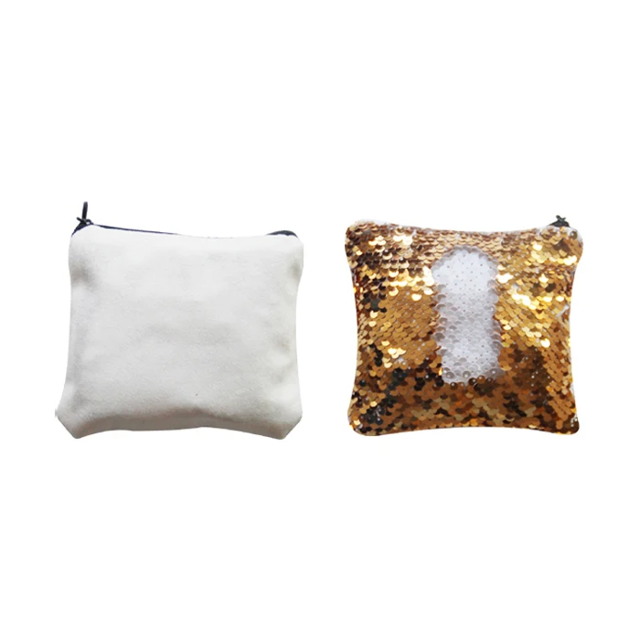 Prosub Sequin Sublimation Purse Blank Personalized Customization Printing Sublimation Sequin Coin Wallet