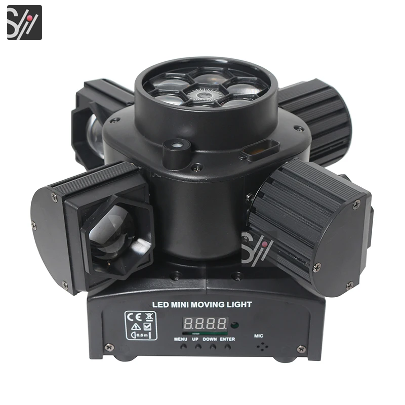 4 Moving Head Beam Light DMX Controlled with 3in1 Laser Strobe Effect Disco Music Dance Bar Party Light