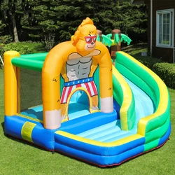 Kids Moonwalk Commercial Inflatable Bounce House Outdoor Jumping Bouncy Castle White Bouncer House Adult Combo With Water Slide