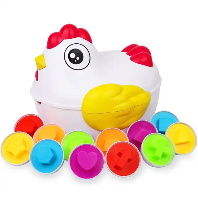 Kids Learning Educational Easter Gift Number Alphabet Shape Color Matching Egg Set Toy