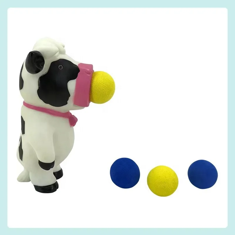 Cute Penguins Soft Rubber Popper Toy Fidget Sensorial Stress Relief Toys with 3pcs Foam Balls Shooting Squeeze Stress Relief Toy