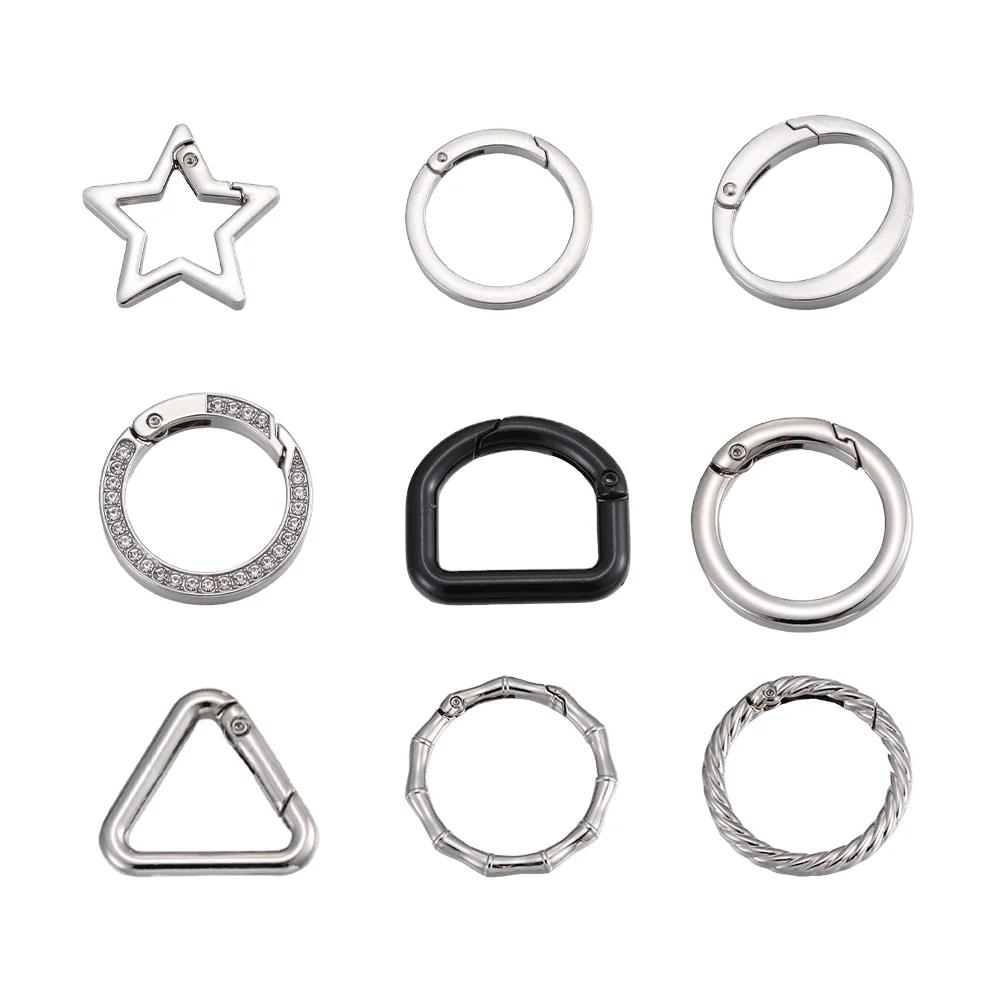 Spring o ring metal o-ring Handbag Accessories Key Ring Spring Opening Circle Snap Clip Hook