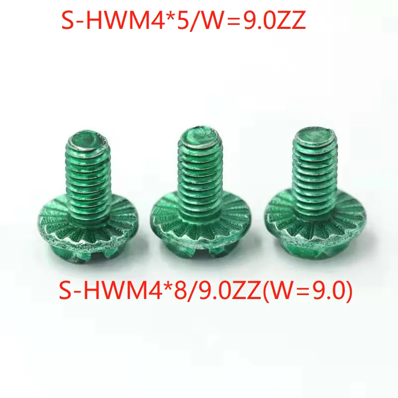 M4*5 M4*8 Grounding Screw Grounding Accessories Steel Green For Use With Fastening Ground Conductor