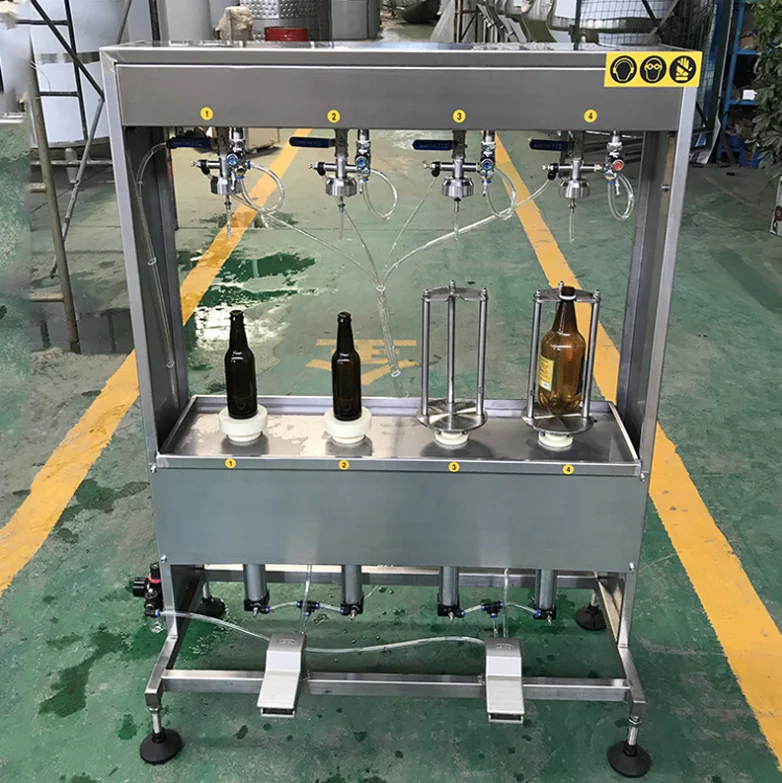  Полуавтоматическая машина для розлива стеклянных бутылок пива вина газированных напитков