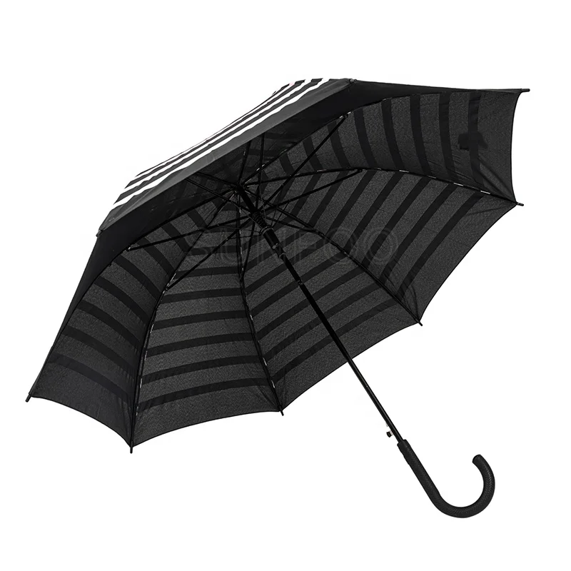 Wholesale Fashion Stripe Pattern Logo Magic Appear When Wet Automatic Custom Color Changing Rain Umbrella