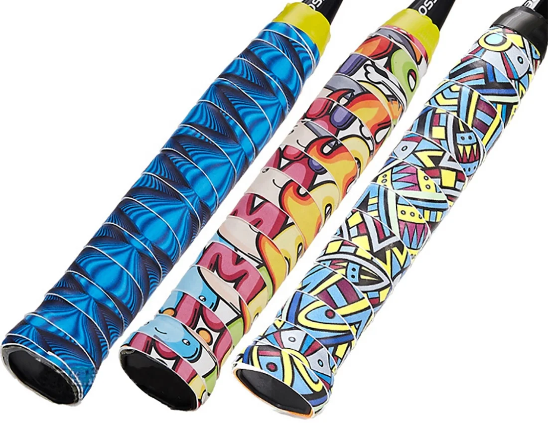 Custom New Racket Grip stickiness  Perforated Camouflage printTennis Overgrip Badminton Overgrip Pickleball Overgrip Fishing Rod