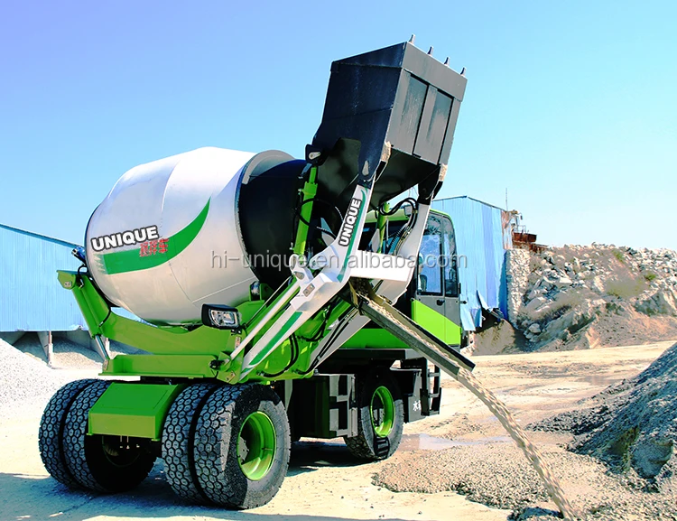 Simple Operation 4 Cubic Meters Mobile Self Loading Concrete Drum Mixer For Sale