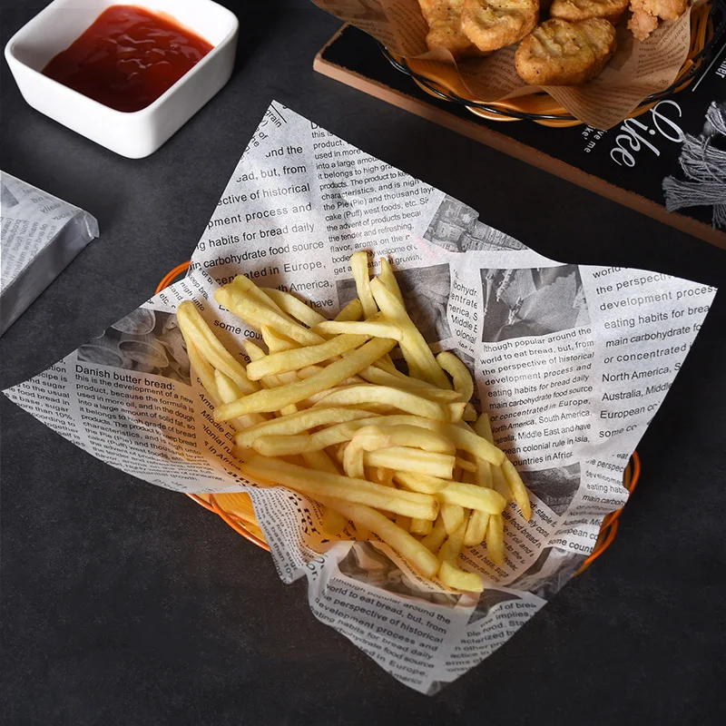 Hete Verkoop Food Grade Waxed Paper Pe Wax Vetvrij Papier Voedselverpakking Burger Inpakpapier