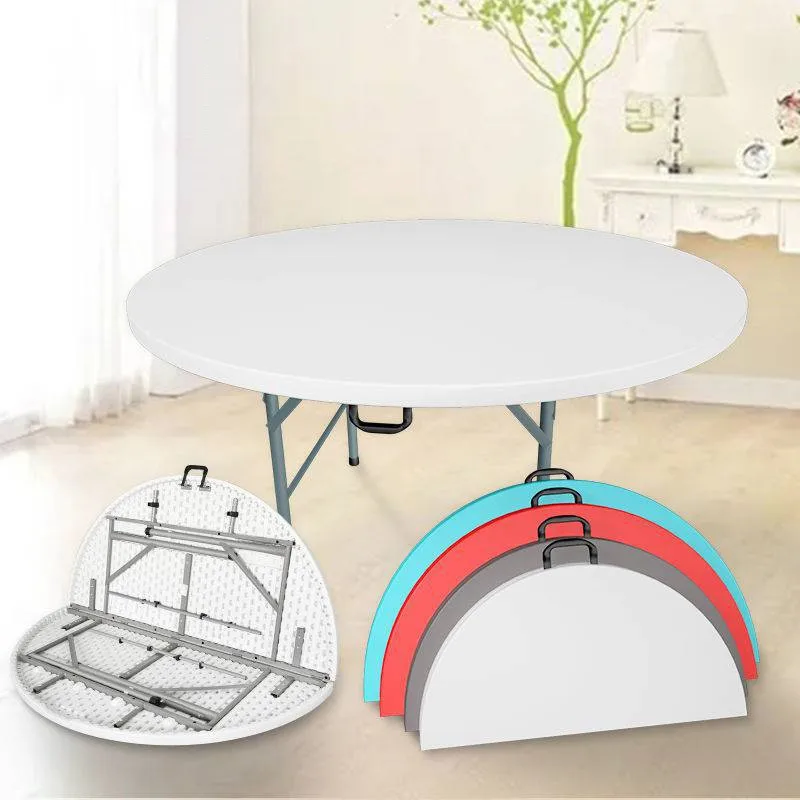 Wholesale 6ft 10/8 People Wedding Dining Folding Table Banquet Plastic Round Table For Events