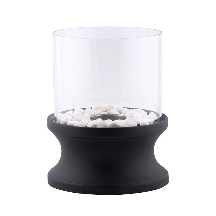 Esschert Design ventless portable clean-burning fire pit burner indoor outdoor bio tabletop fireplace bioethanol insert round