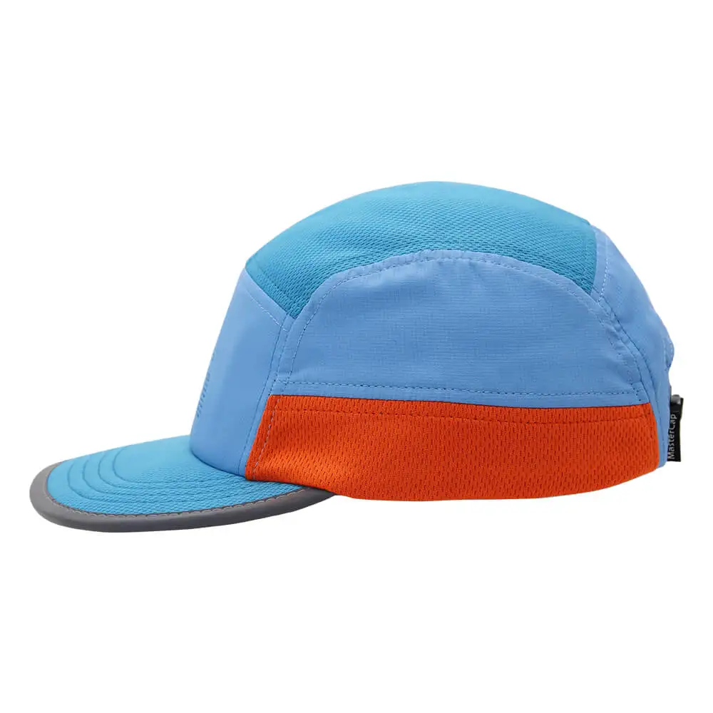 Cap factory custom 8 panel camper cap with laser cut logos