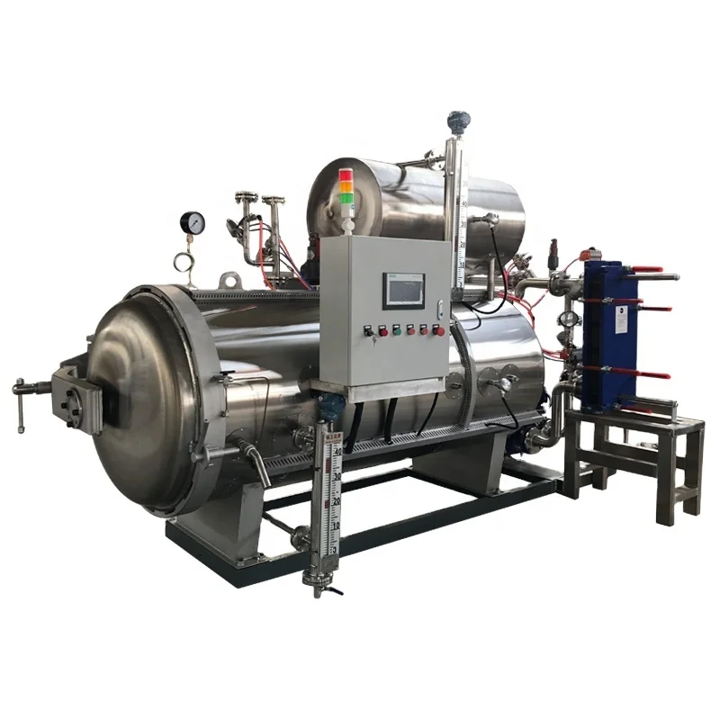 Food Small Olive Beef Tomato Coconut Sauce Jam Juice Drink Coffee Bottle Jars Can Pouch Sterilization Retort Autoclave Machine