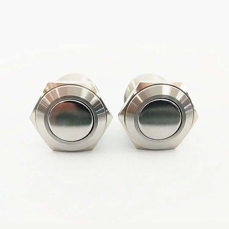 16mm self-compound IP65/IP67 waterproof  metal push button switch (screw pin)