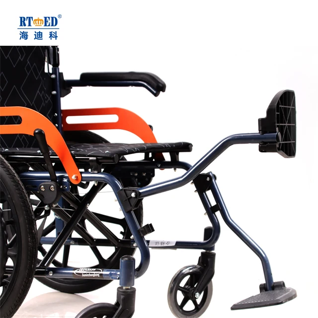 New Style Light Weight Manual Steel Folding Wheelchair for Elderly