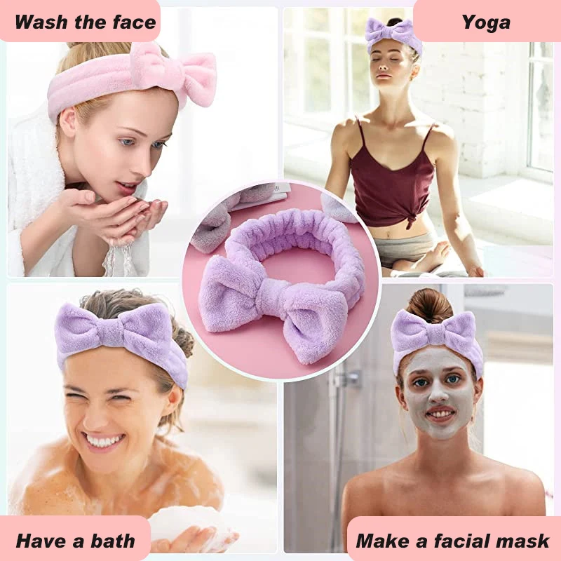 adjustable towels ribbons hair bands for girls new born baby makeup hair band ears hair elastic band